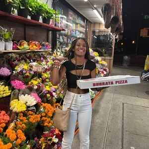 PrettyLittleThing Black Ribbed Crop Top w/ Cut Out